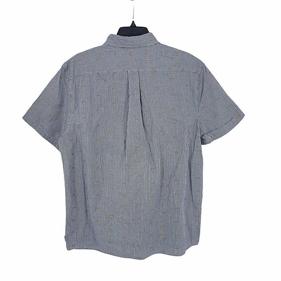 Rowm Taco Embroidered Plaid Button Down Short Sleeve Shirt Mens Size Large - Picture 3 of 5